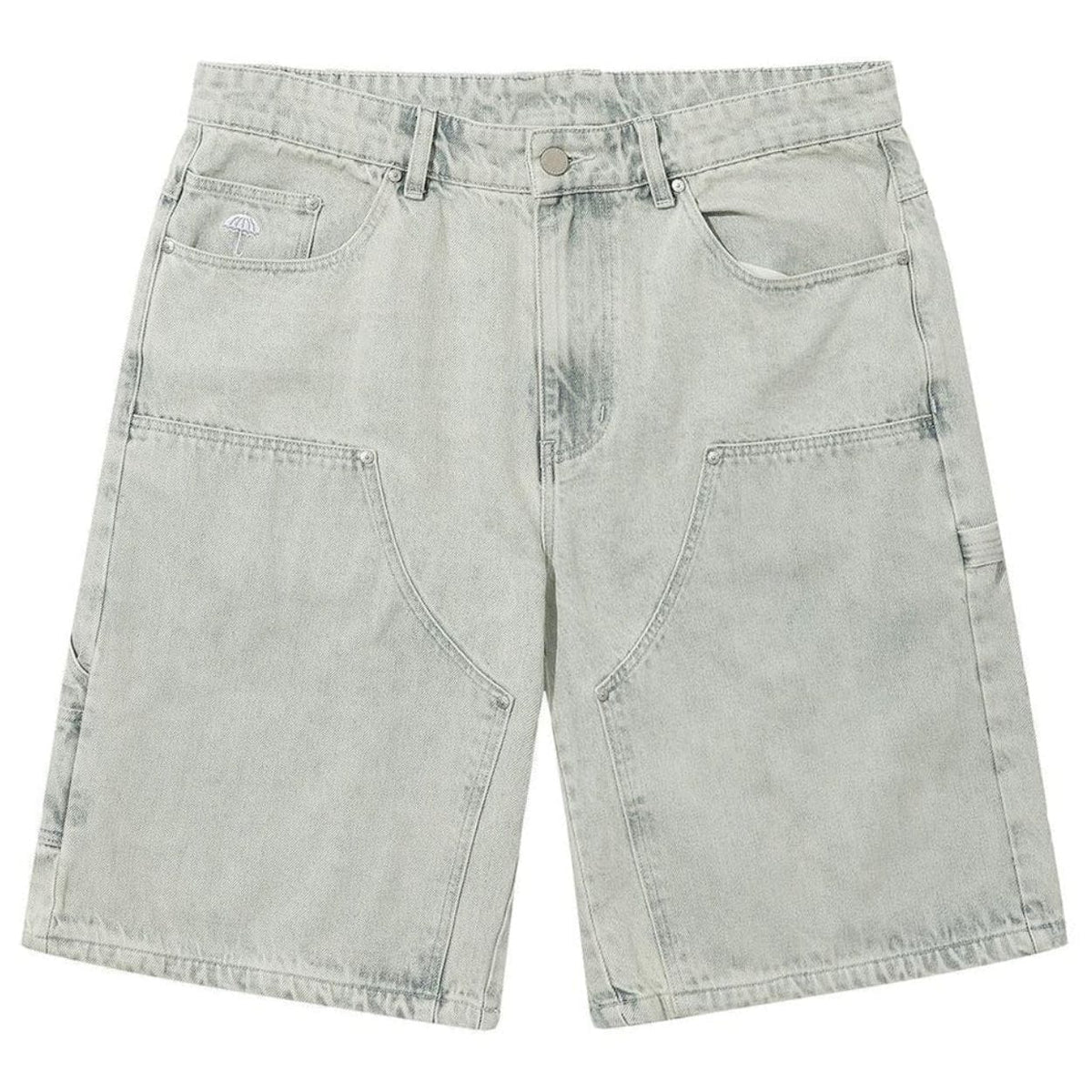 Helas Double Knee Jean Shorts | Light Blue