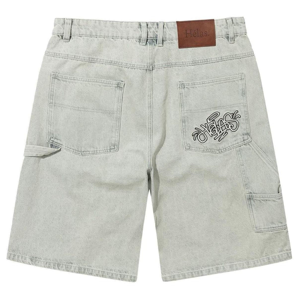 Helas Double Knee Jean Shorts | Light Blue