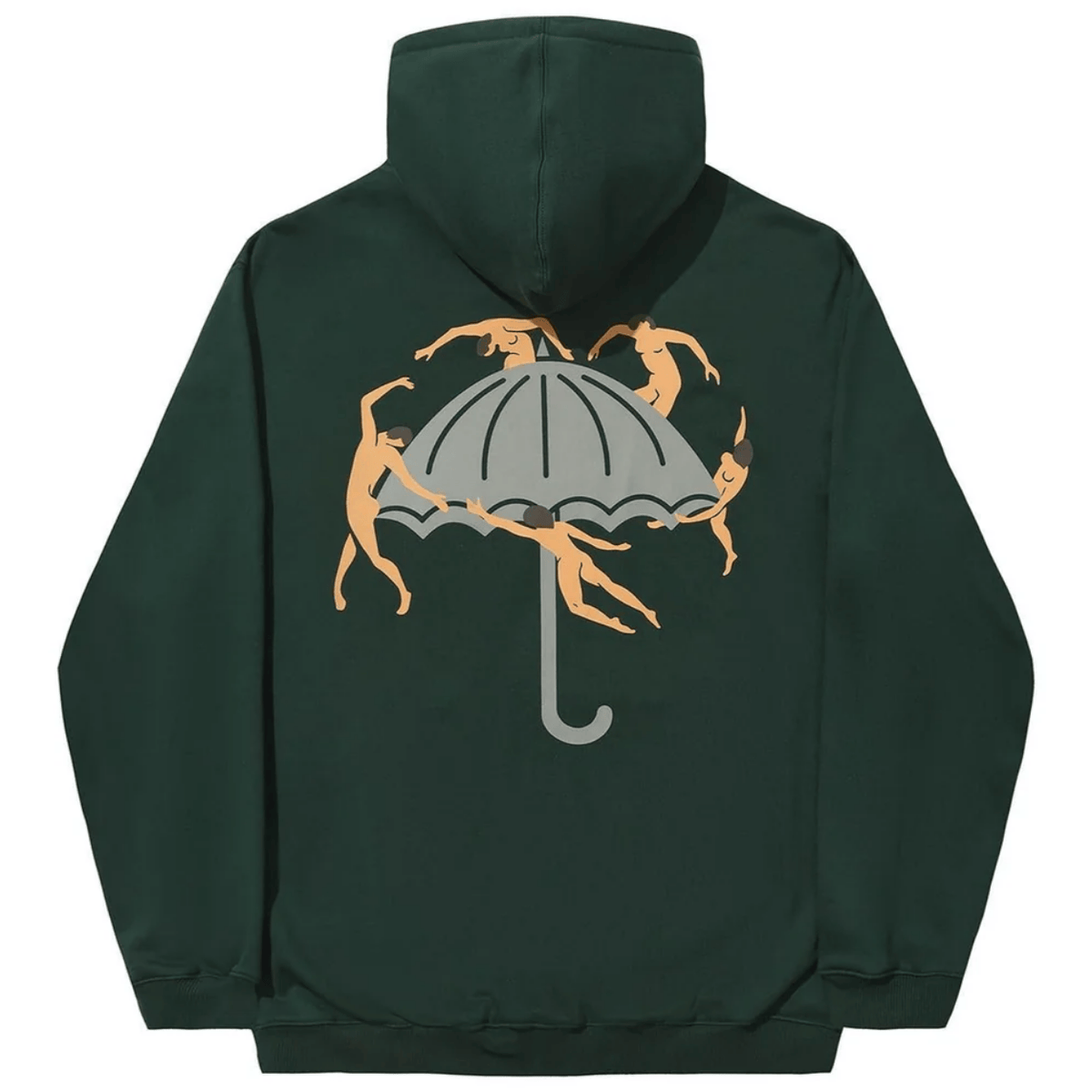 Forest green Helas Dancing Hoodie with a relaxed fit, featuring the brand's logo and comfortable hoodie design.
