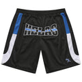 Black Helas Hoop Sport Shorts shown on a model, featuring a relaxed fit and athletic design for active wear.