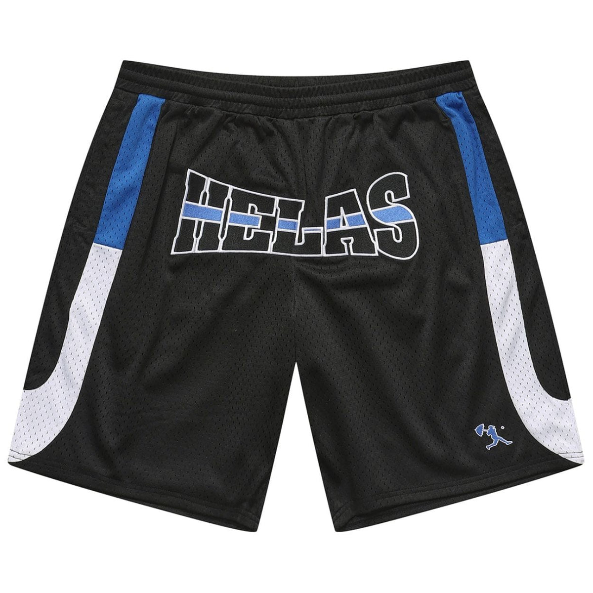 Black Helas Hoop Sport Shorts shown on a model, featuring a relaxed fit and athletic design for active wear.