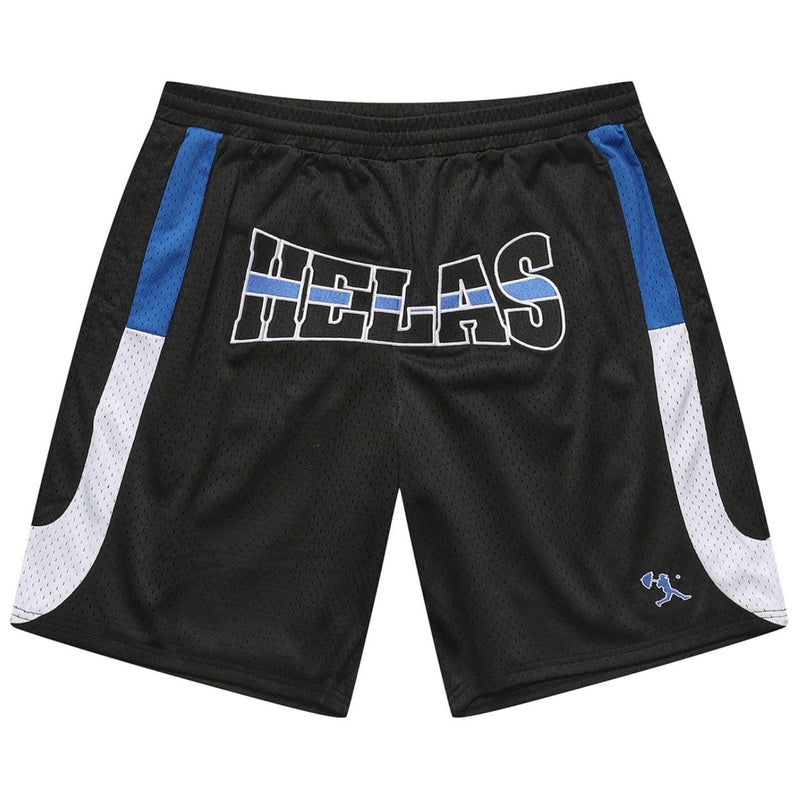 Black Helas Hoop Sport Shorts shown with a relaxed fit and elastic waistband, perfect for athletic or casual wear.