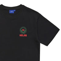 Black Helas Ibiz T-Shirt, casual men's tee with Helas logo and graphic design, made from soft cotton fabric.