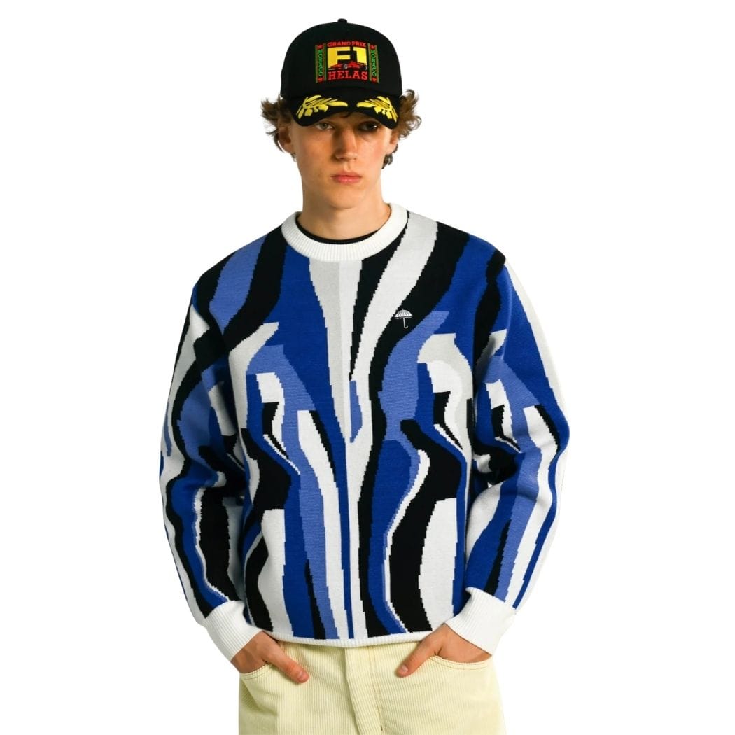 Helas Irreel Crewneck Knit | Blue Multico