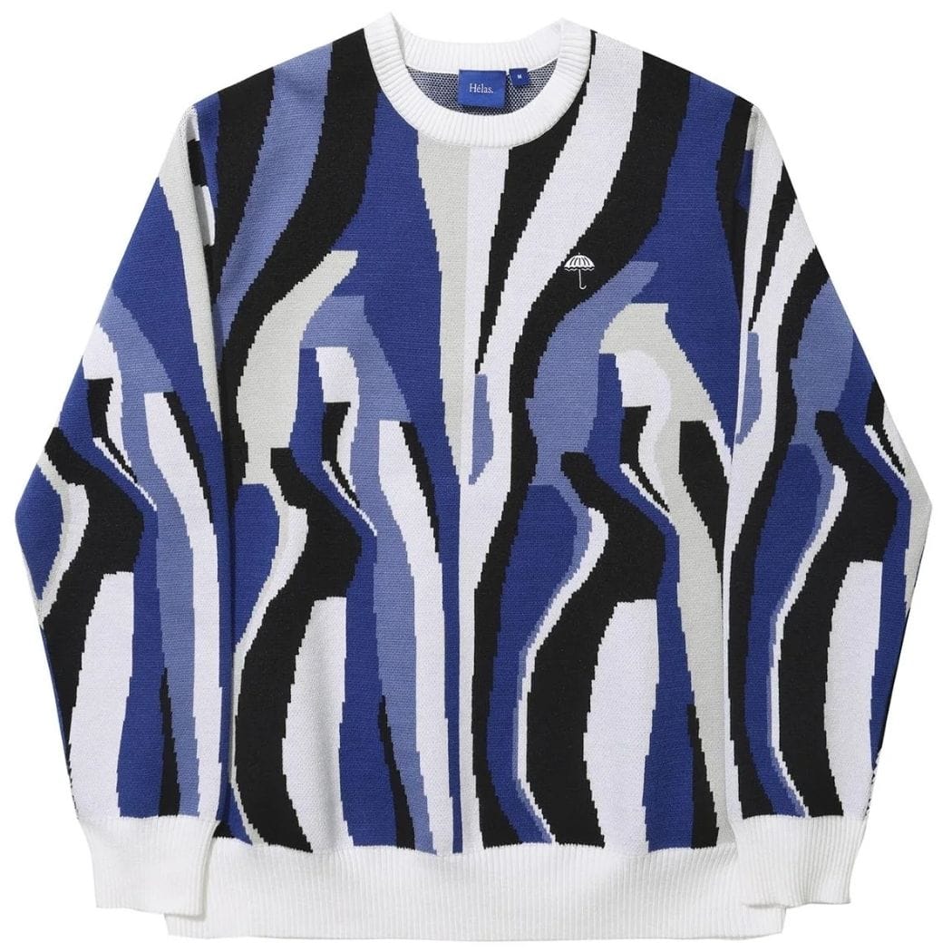 Helas Irreel Crewneck Knit | Blue Multico