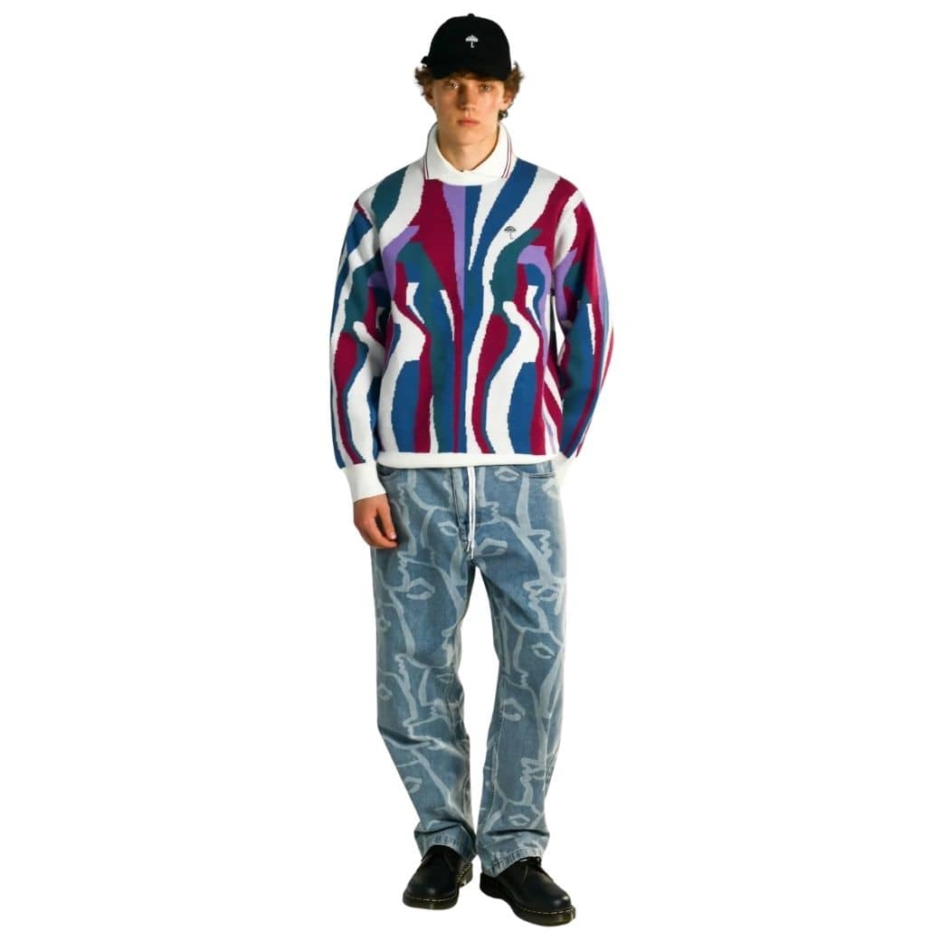 Helas Irreel Crewneck Knit | Purple Multico