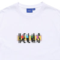 White Helas Jazzy T-Shirt for men, featuring a casual fit with a bold Helas logo on the front.