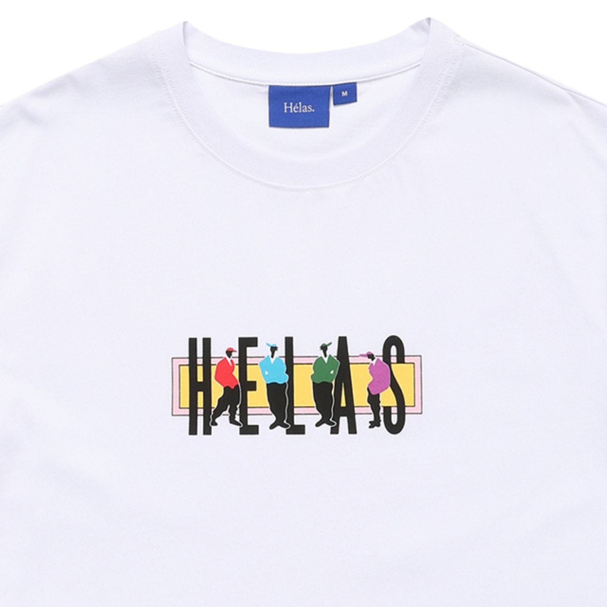 White Helas Jazzy T-Shirt for men, featuring a casual fit with a bold Helas logo on the front.