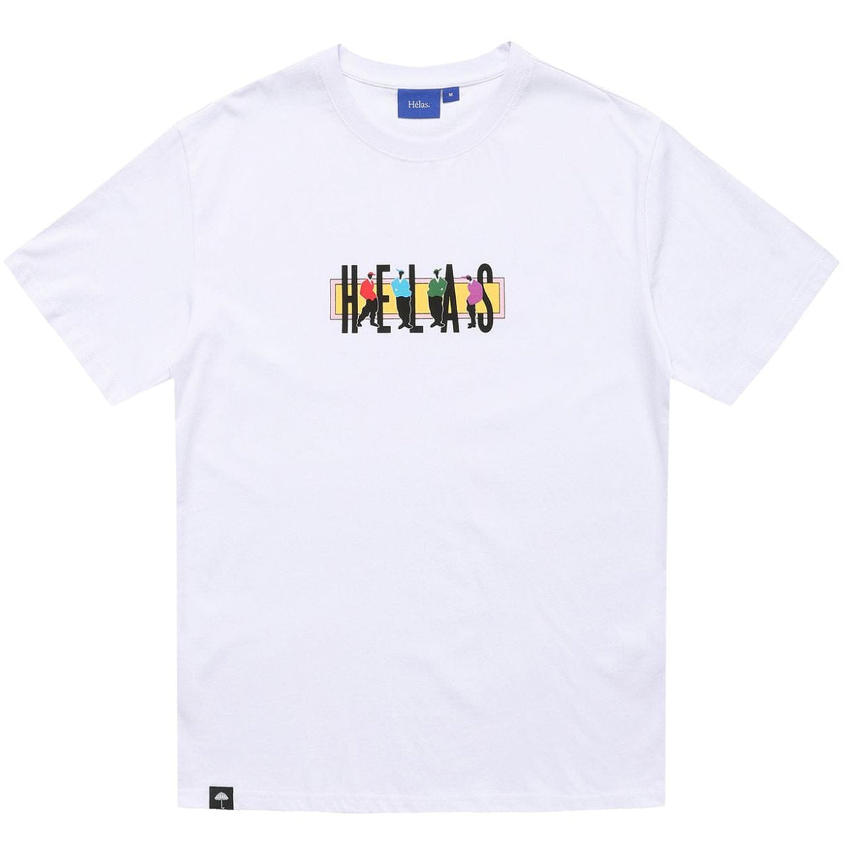 White Helas Jazzy T-Shirt for men, featuring a casual fit and classic crew neckline, made from soft cotton fabric.