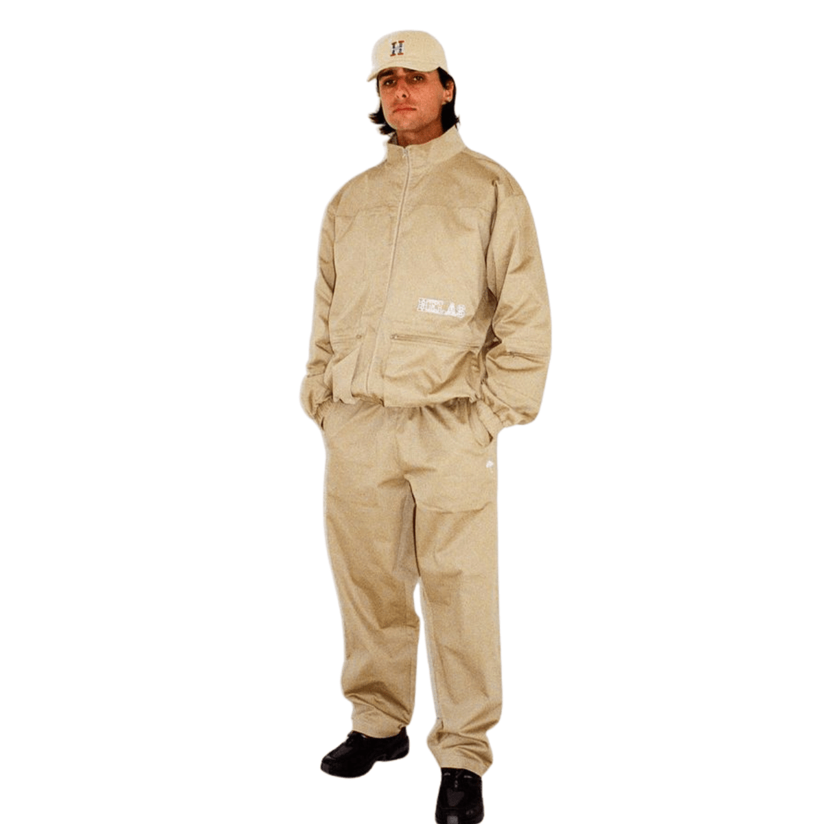 Beige Helas Surfer Pants jeans with a relaxed fit, featuring classic five-pocket design and casual style.