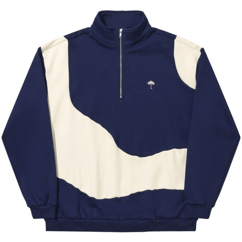 Helas Forma Quarter Zip | Navy & Beige - The Vines Supply Co