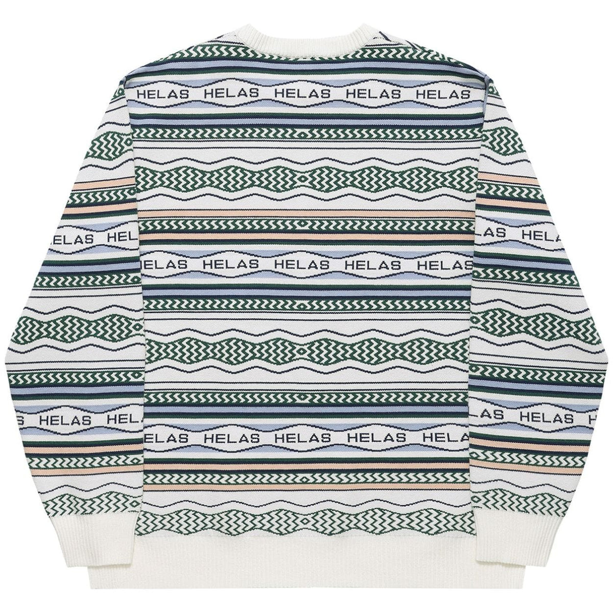 Light beige Helas Kool Knit Coogi crewneck jumper with a textured knit pattern, casual and stylish for everyday wear.