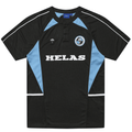Helas Dolphin football jersey shirt in black and blue, featuring team logo and athletic design for sports fans