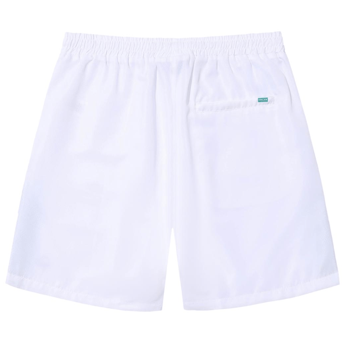 White Helas Facile Sport Shorts, lightweight athletic shorts with a relaxed fit, designed for active wear and casual style.