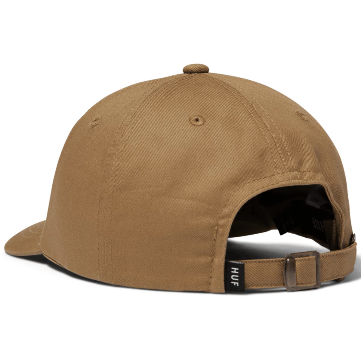 HUF Set OG Logo CV 6 Panel Cap in stone color, featuring a classic six-panel design with embroidered logo for streetwear style.
