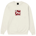 HUF H Star Crewneck Sweater in natural color, soft knit fabric with HUF logo and star design on the front, casual and comfortable.