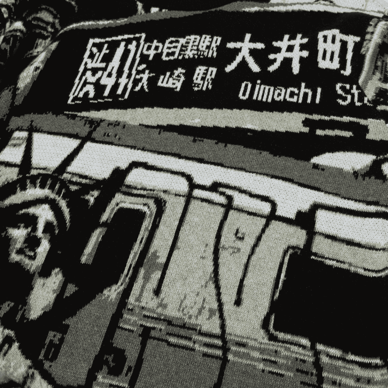 HUF Worldwide Commuter Crewneck Sweater | Black - The Vines Supply Co