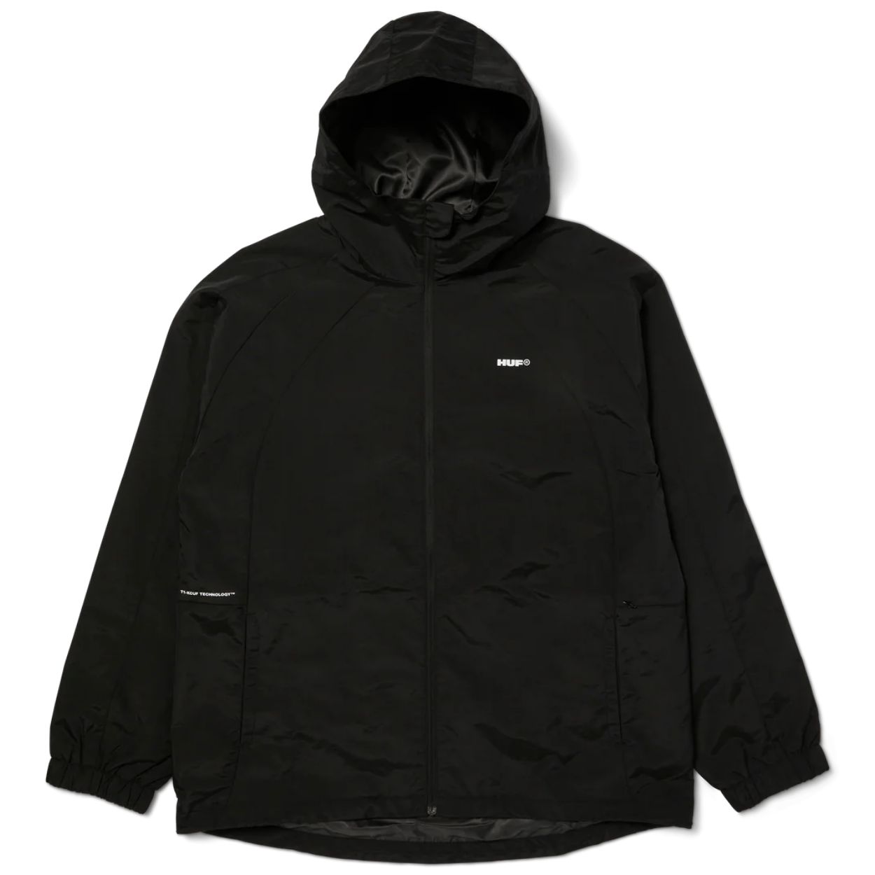 HUF All Caps Shell Jacket | Black - The Vines Supply Co