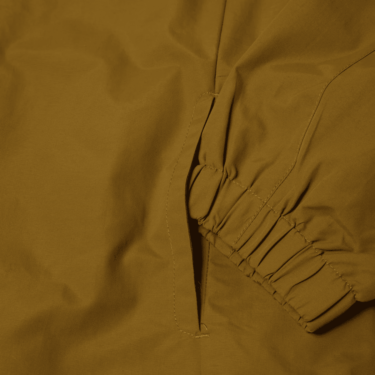 HUF All Caps Shell Jacket in rich brown, lightweight waterproof jacket with hood and zip closure, outdoor jacket for men