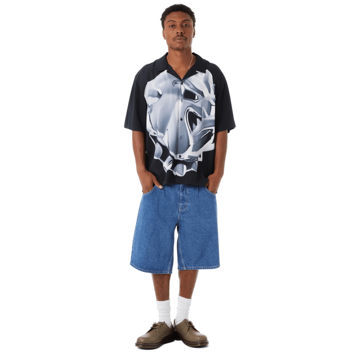 HUF Big Dawg SS Resort Shirt | Black - The Vines Supply Co