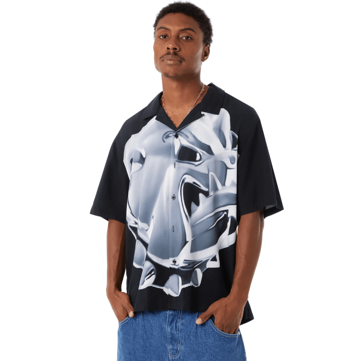 HUF Big Dawg SS Resort Shirt | Black - The Vines Supply Co