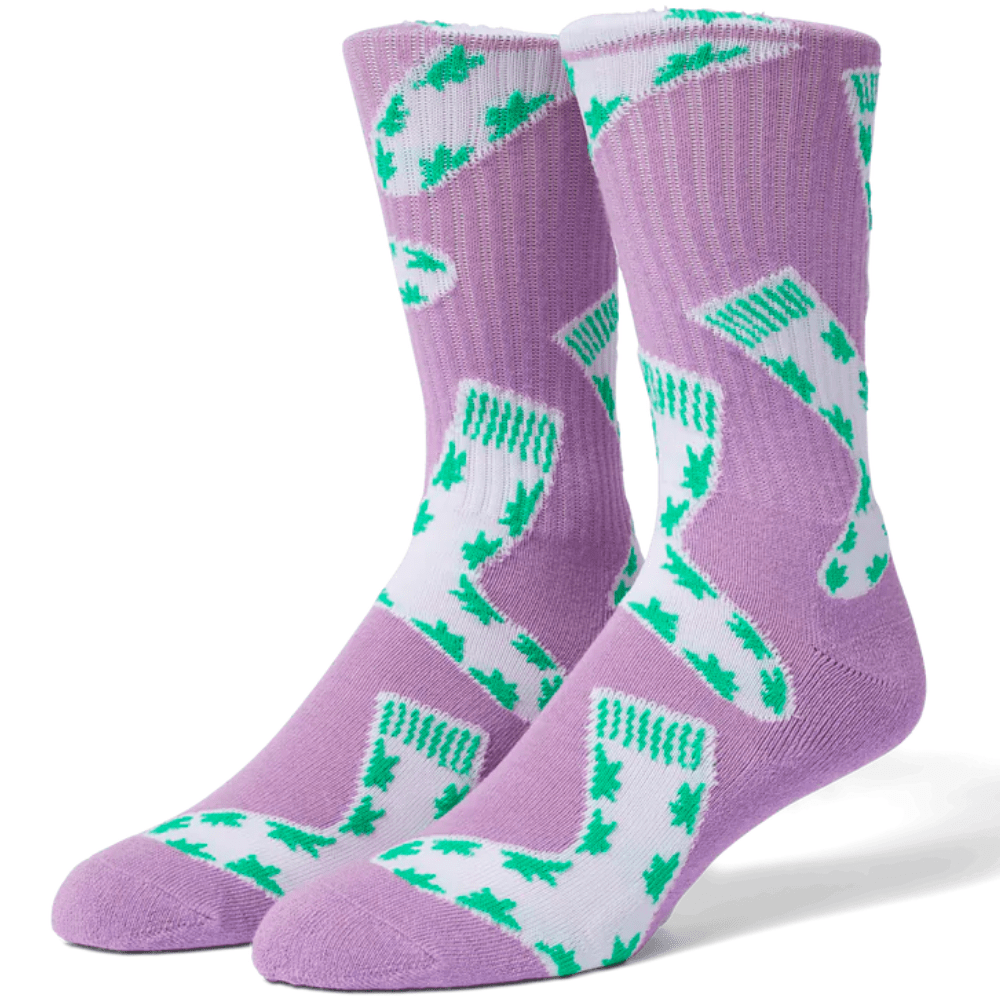 HUF Plantlife Plantlife Crew Socks | Purple - The Vines Supply Co