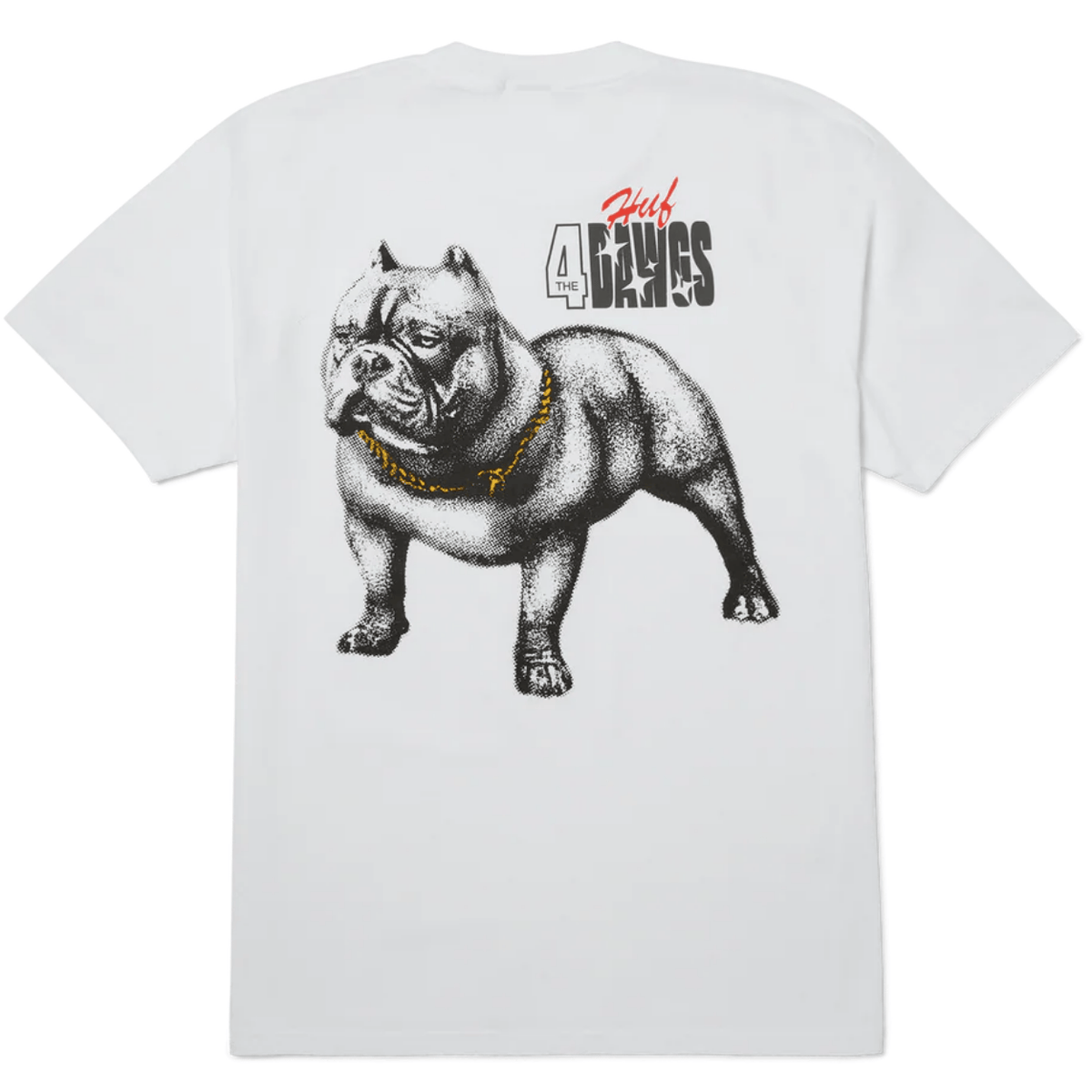 HUF 4 The Dawgs T-Shirt | White - The Vines Supply Co