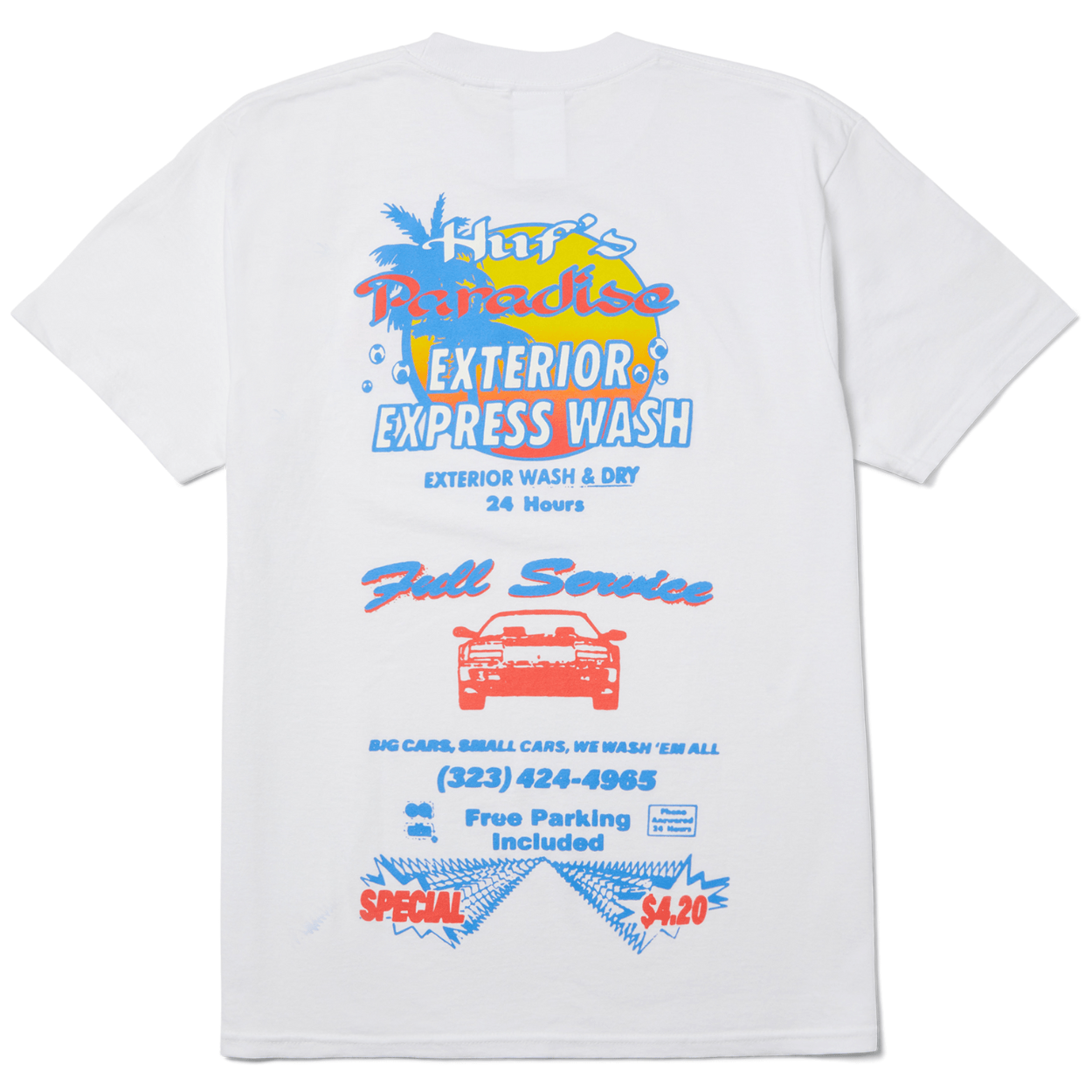 HUF Full Service T-Shirt | White - The Vines Supply Co