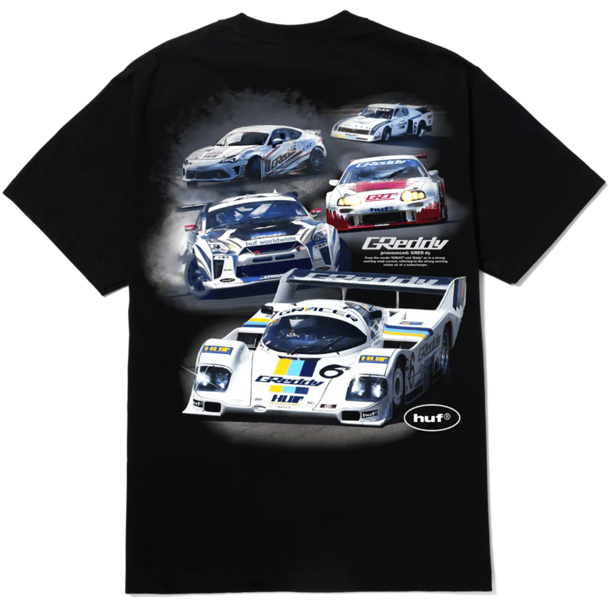 HUF X GReddy T-Shirt | Black - The Vines Supply Co