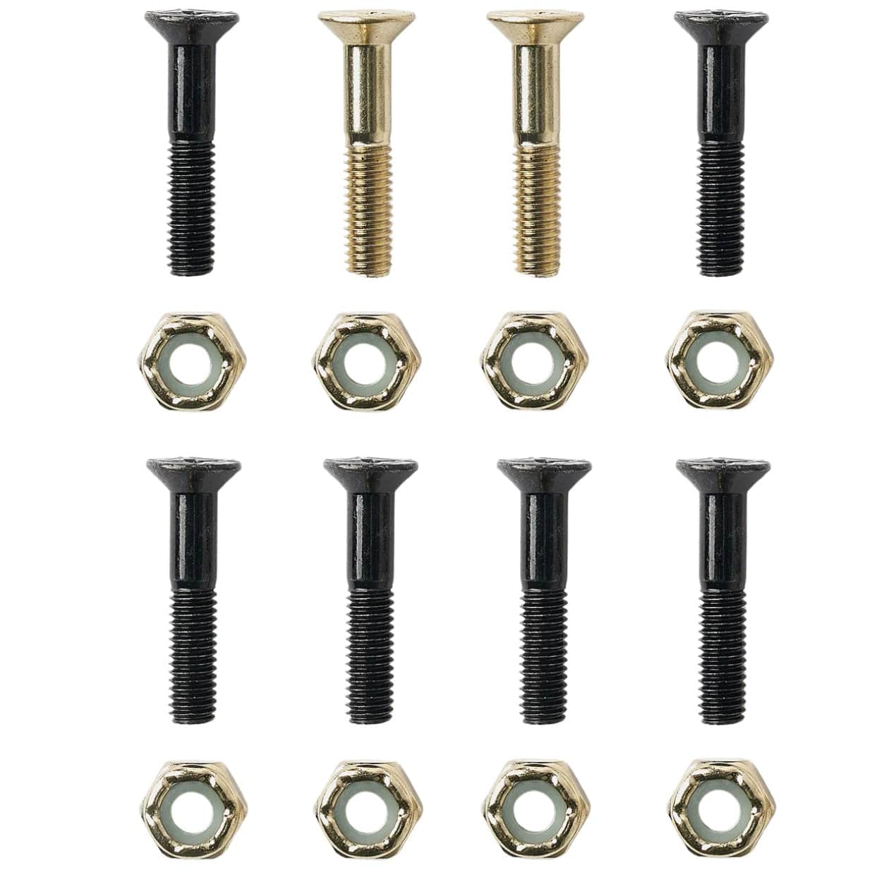 Independent Trucks Skateboard Bolts | 1" Black & Gold - The Vines Supply Co