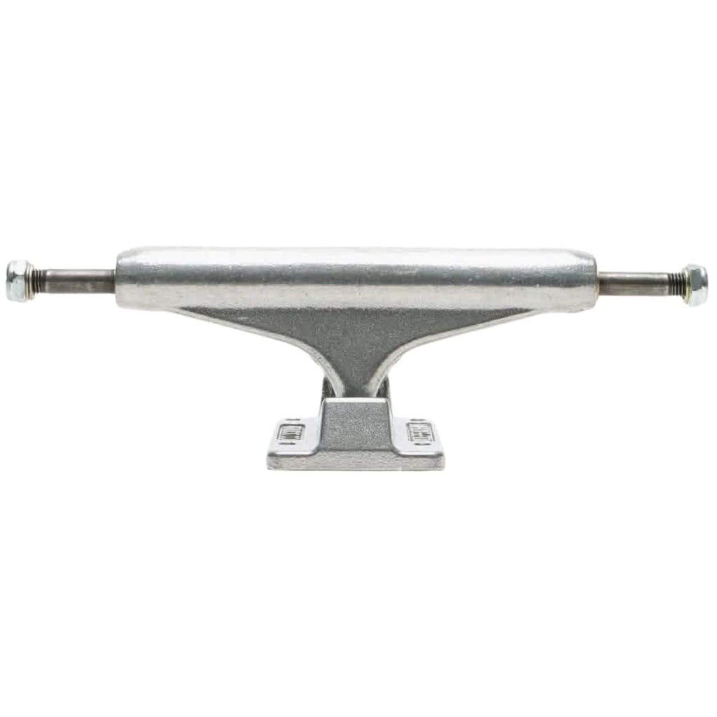 Silver Independent Stage 11 skateboard trucks with polished finish, showcasing durable trucks designed for skateboard stability and performance.