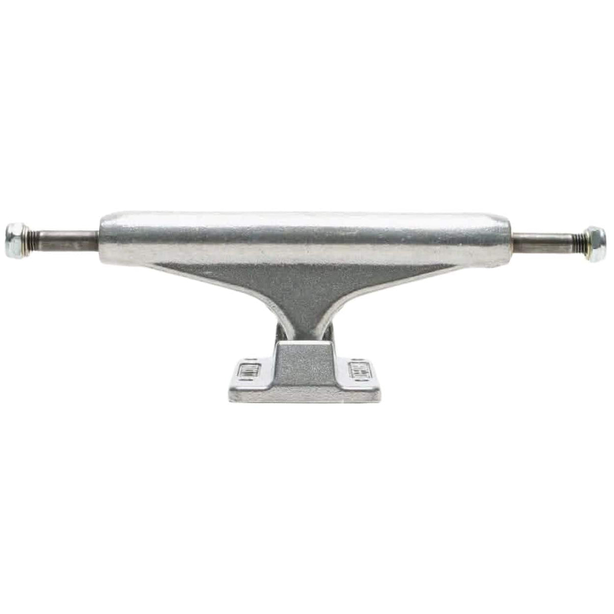 Silver Independent Stage 11 skateboard trucks with polished finish, showcasing durable trucks designed for skateboard stability and performance.