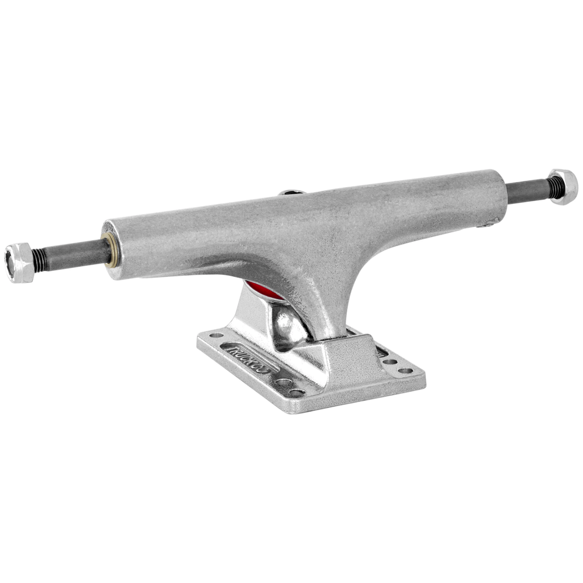 Independent Stage 4 Standard Skateboard Trucks, black metal trucks for skateboard stability and control, shown in a close-up image.