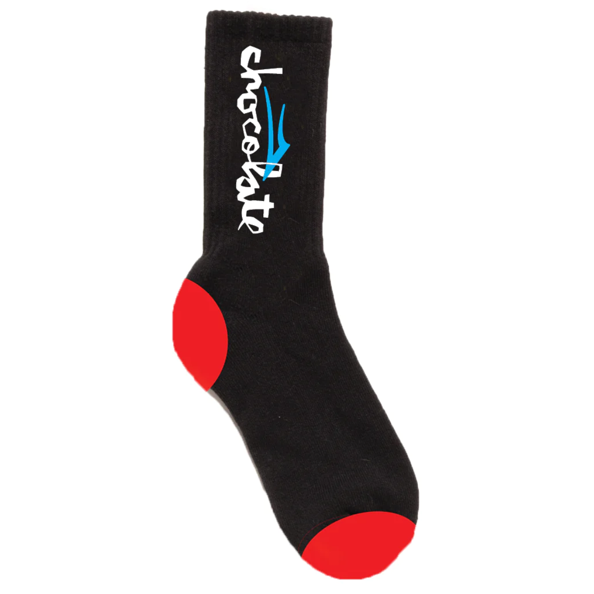 Lakai x Chocolate Skateboards Chunk Logo Socks | Black - The Vines Supply Co