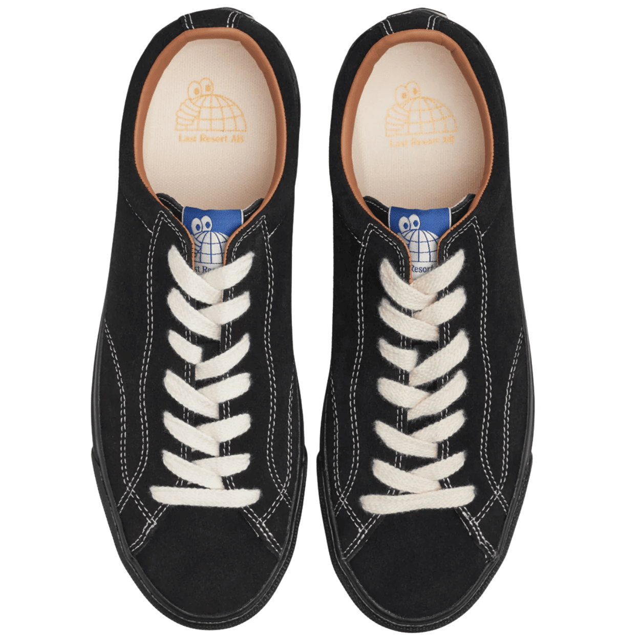 Last Resort AB VM003 Suede Lo Skate Shoes | Black & White - The Vines Supply Co