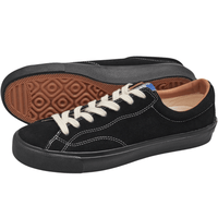 Last Resort AB VM003 Suede Lo Skate Shoes | Black & White - The Vines Supply Co