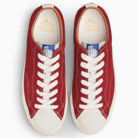 Last Resort AB VM003 Suede Lo Skate Shoes | Old Red & White - The Vines Supply Co