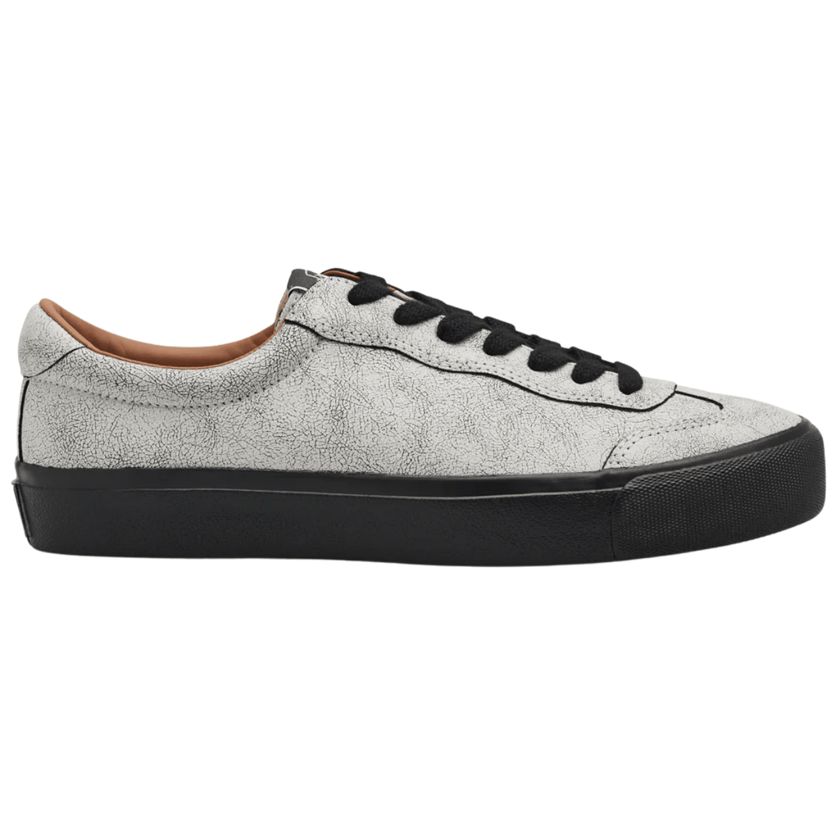 Last Resort AB Milic Suede Lo Skate Shoes in artisan white and black, featuring a classic skate shoe design and durable suede material.