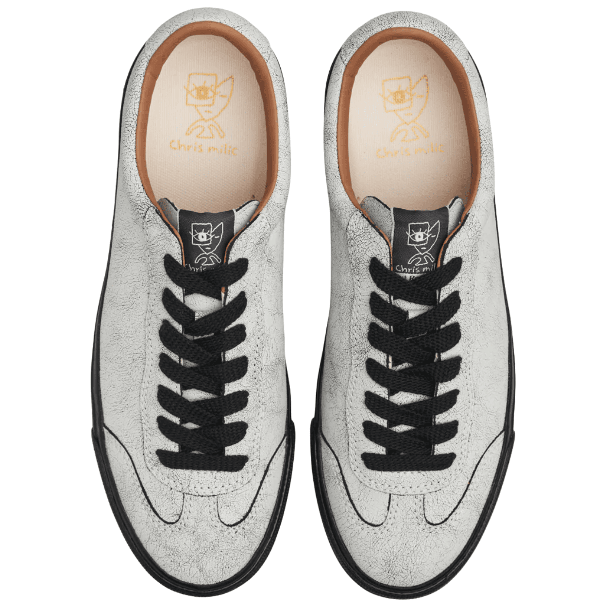 Last Resort AB VM004 Milic Suede Lo Skate Shoes | Artisan White & Black - The Vines Supply Co