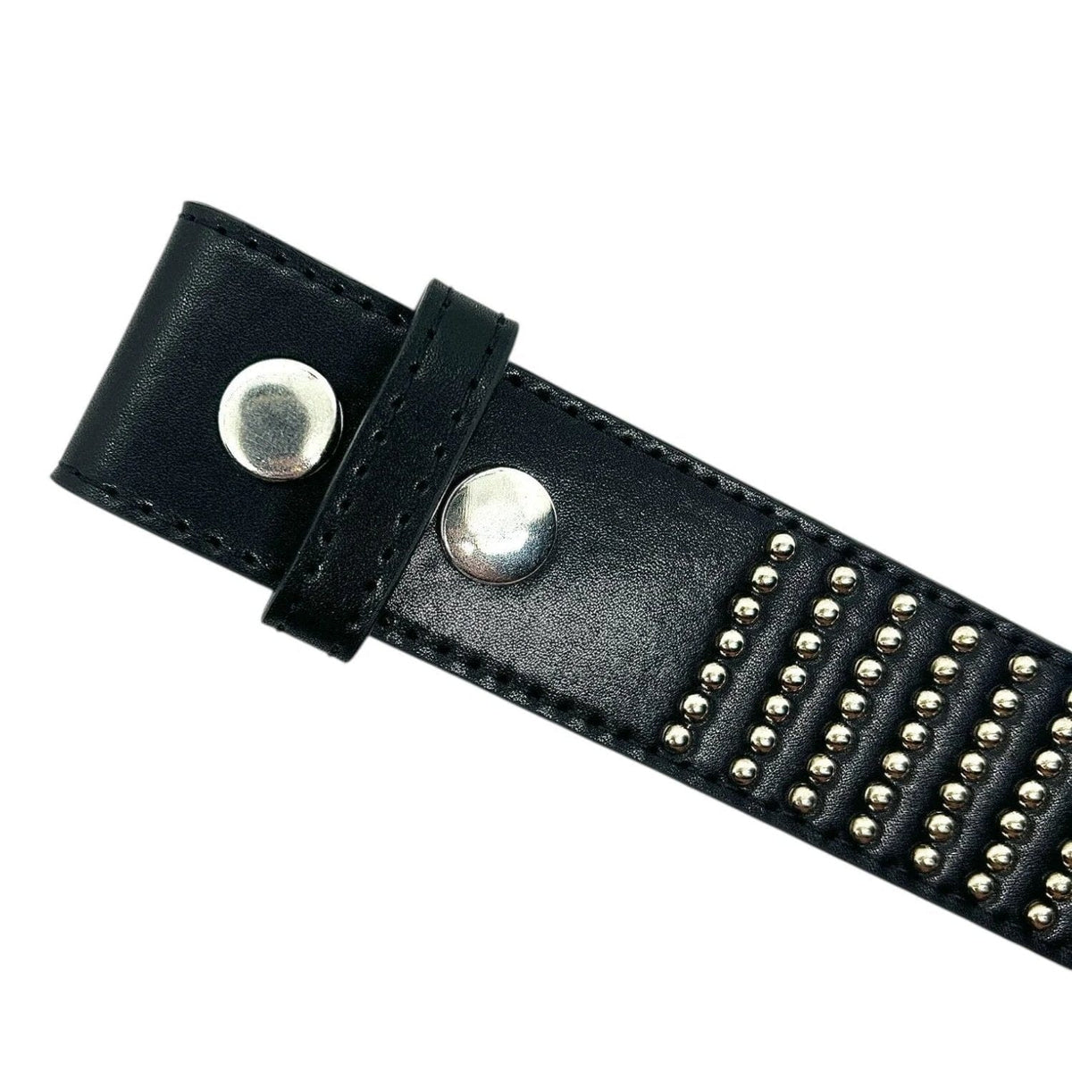 Black Loosey Interchangeable Buckle Belt with adjustable strap and metal buckle, casual accessory for versatile styling.