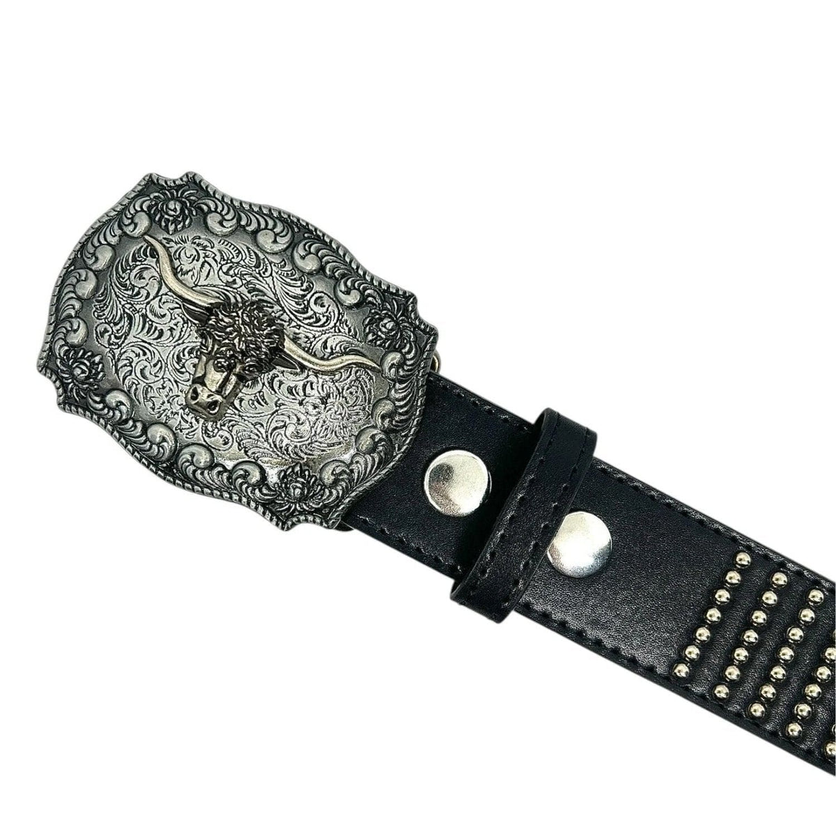 Black Loosey Interchangeable Buckle Belt featuring a sleek design and adjustable buckle for versatile style.