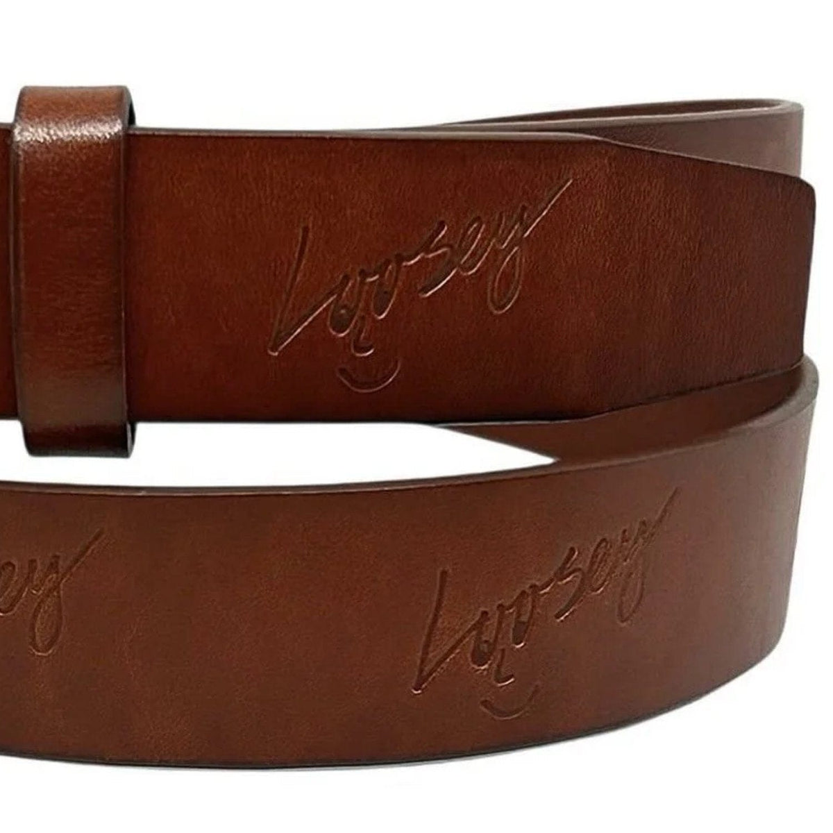 Brown Loosey Premium Buckle Belt with sturdy leather strap and metal buckle, designed for a stylish and comfortable fit.