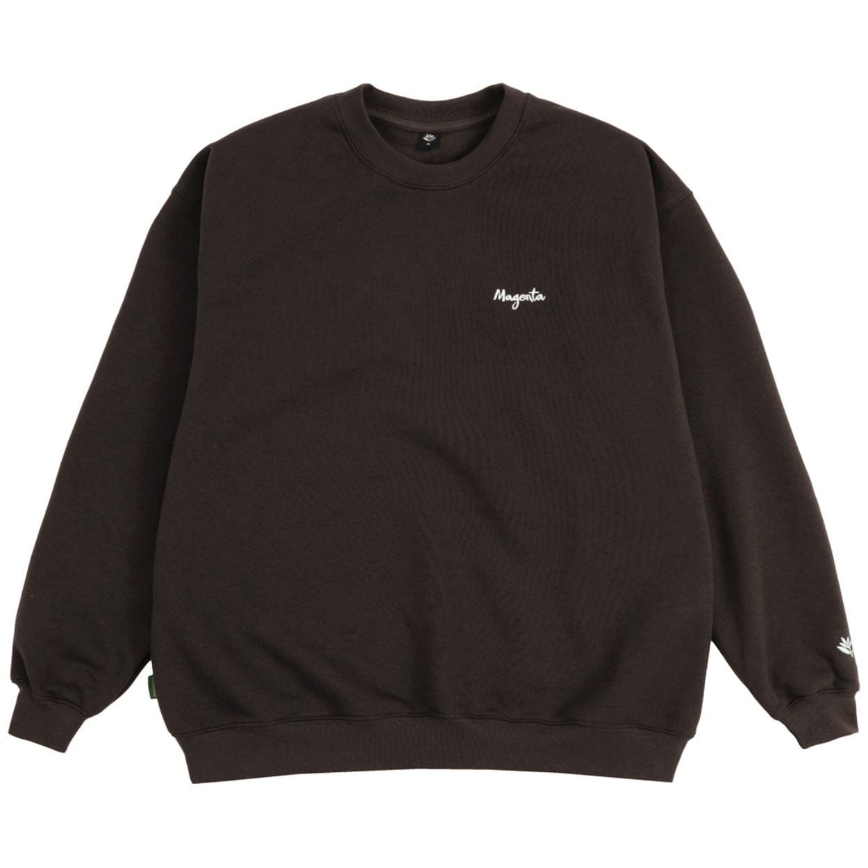 Magenta Skateboards Script Crewneck | Chocolate - The Vines Supply Co
