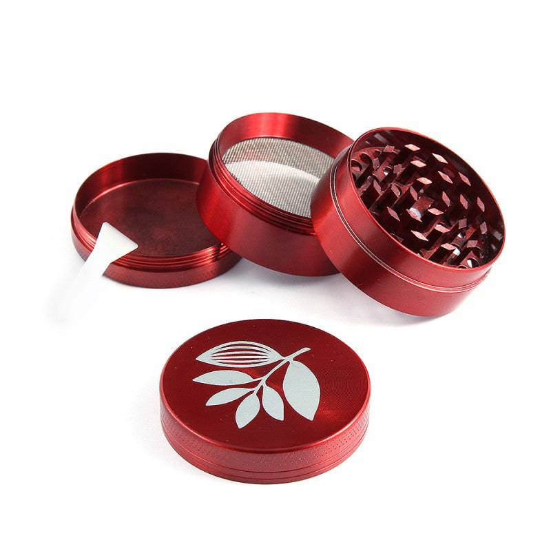 Magenta Skateboards Grinder in vibrant magenta and red, compact metal grinder for cannabis and herb preparation.