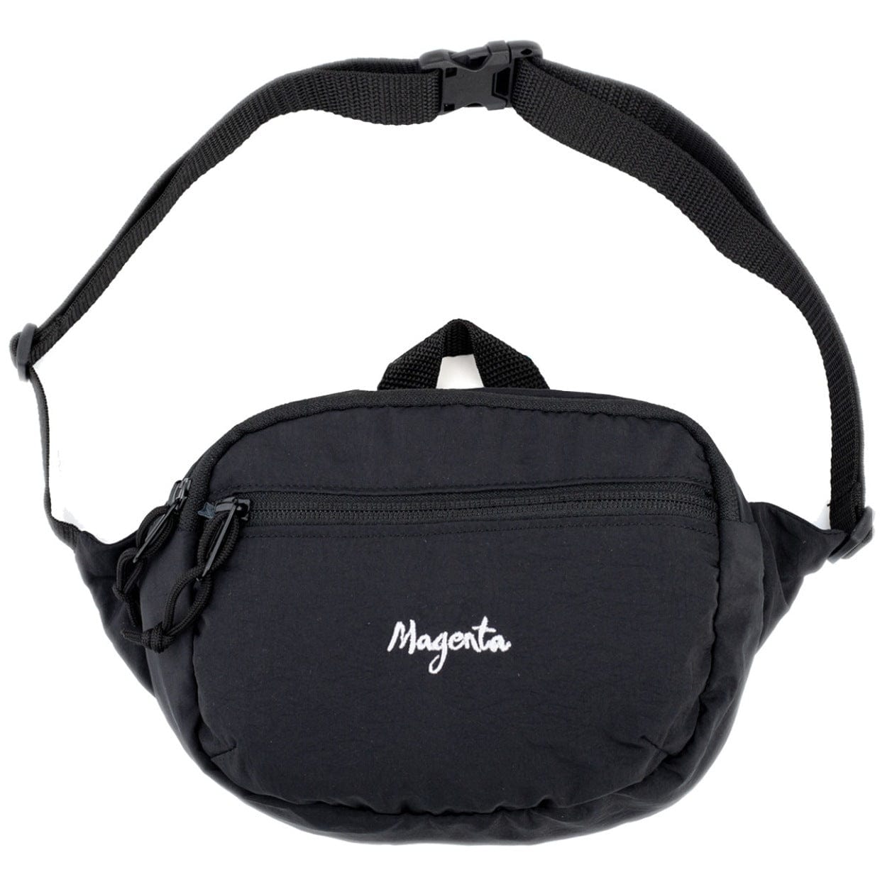 Magenta Skateboards Script Banana Bag | Black - The Vines Supply Co