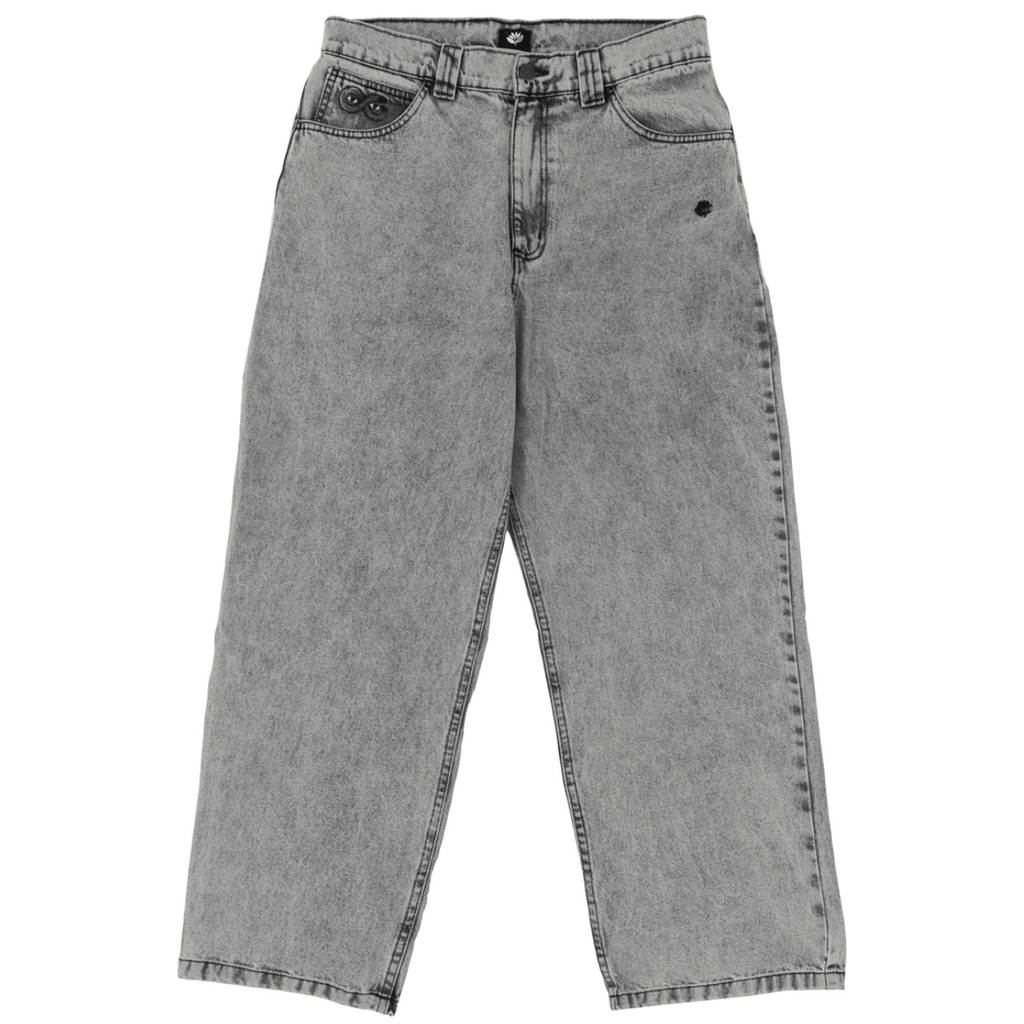 Magenta Skateboards OG Denim Stitch Jeans in acid wash, featuring classic denim design and stitching detail.