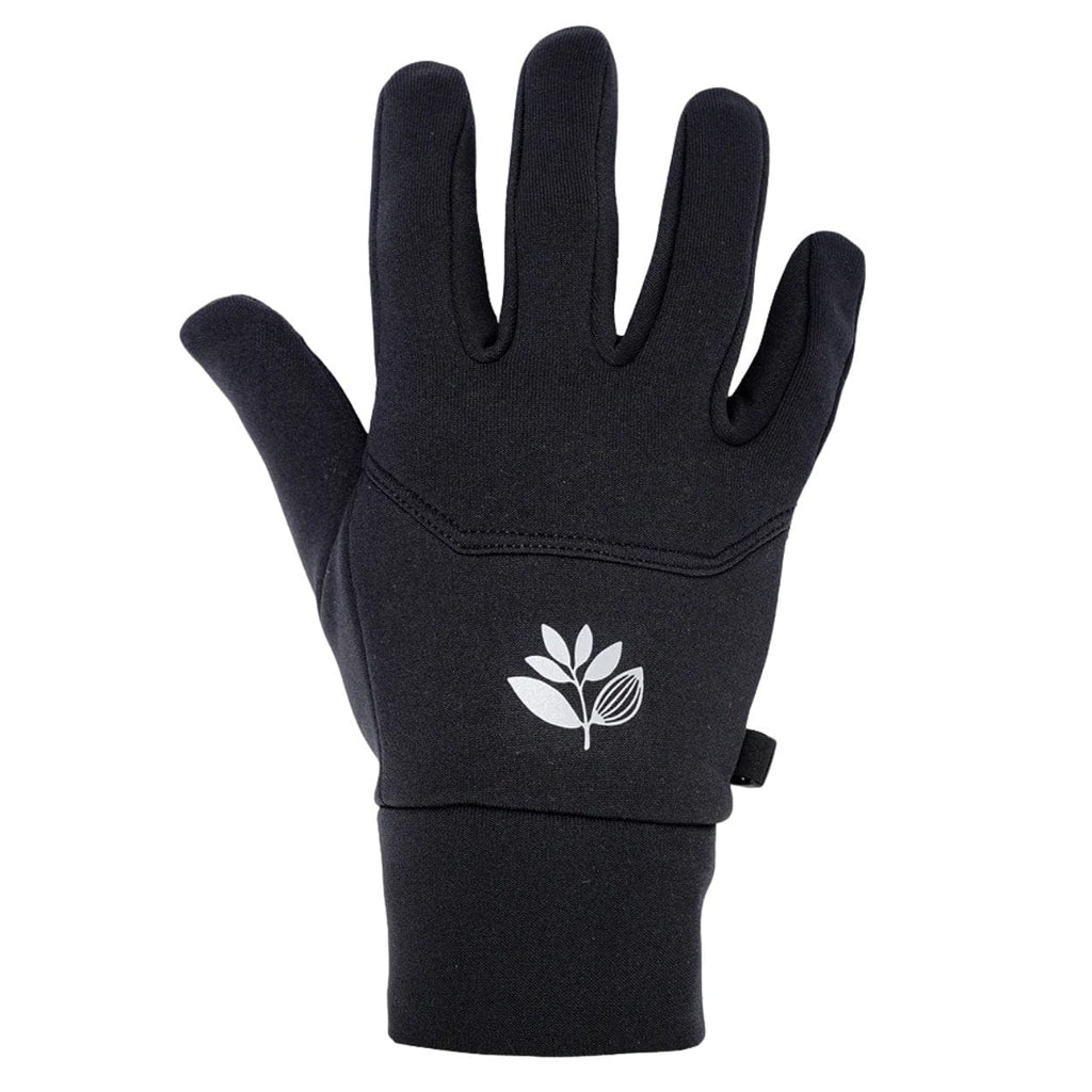 Black Magenta Skateboards Neo Gloves with reinforced palms and adjustable straps for skateboarding comfort and protection.