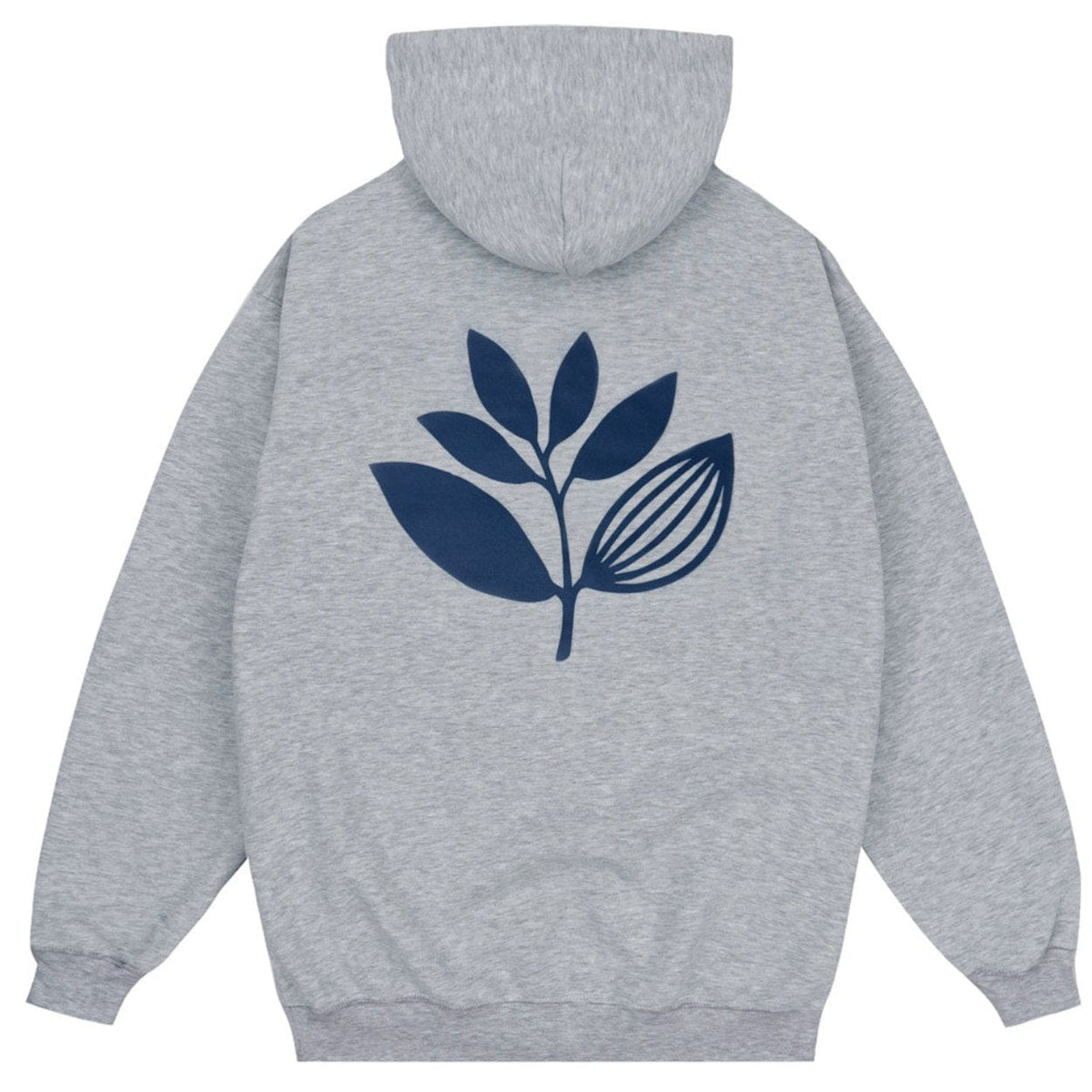 Magenta Skateboards Plant Hoodie in ash color, featuring a nature-inspired graphic on a casual hoodie for skateboarding and streetwear.