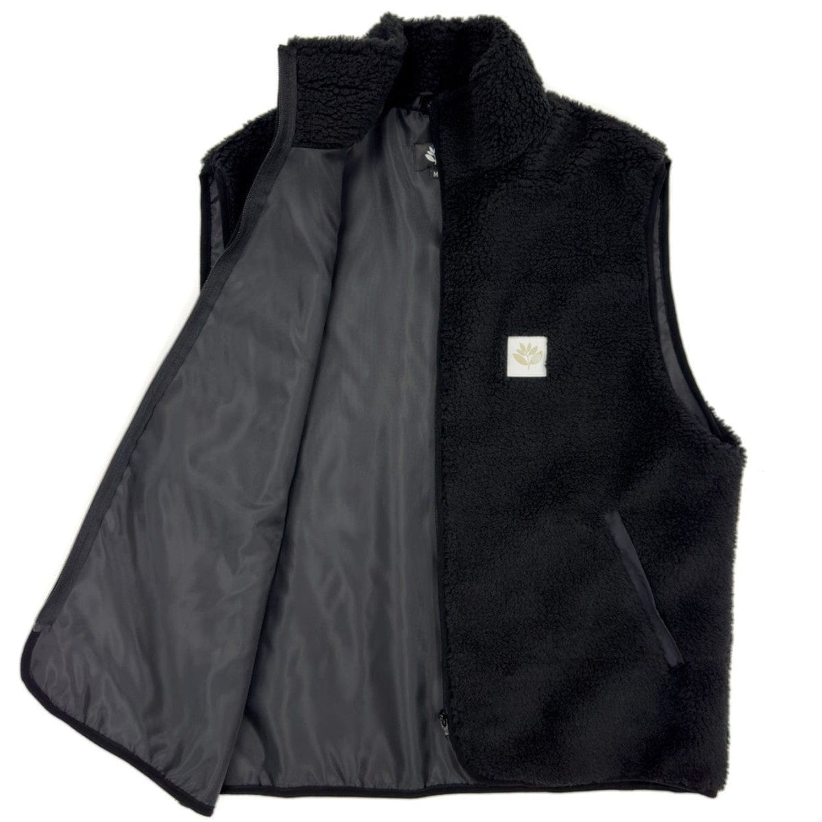 Magenta Skateboards Sherpa Vest | Black - The Vines Supply Co