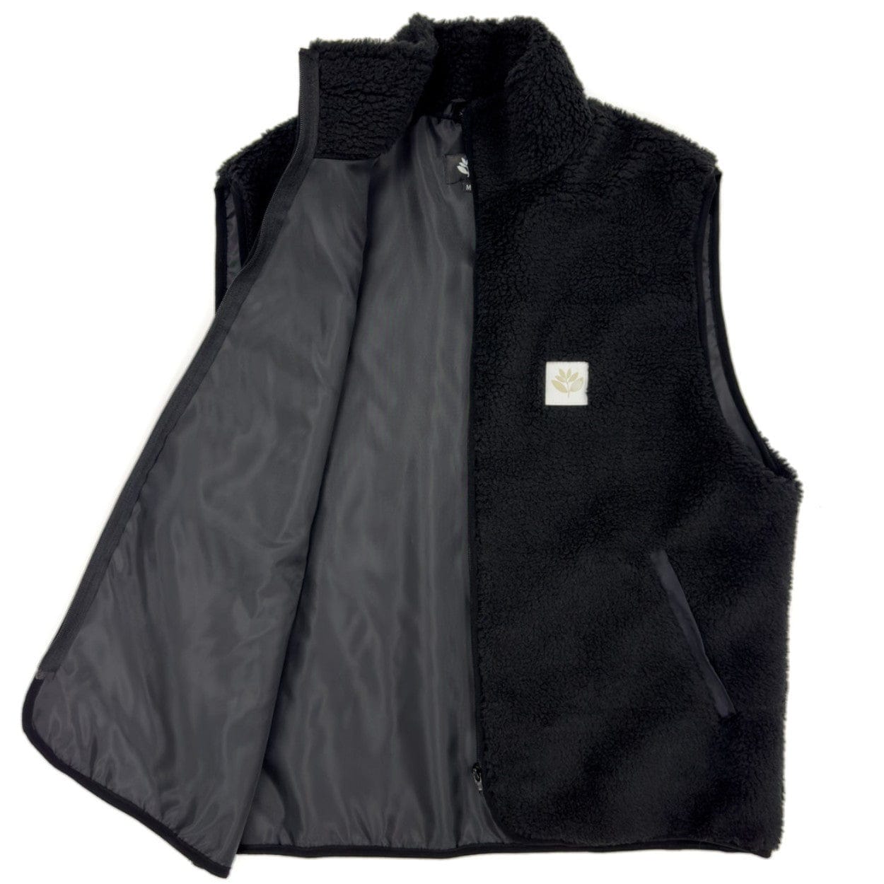 Magenta Skateboards Sherpa Vest | Black - The Vines Supply Co